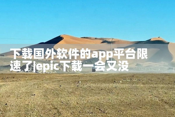 下载国外软件的app平台限速了